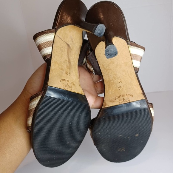 Isaac brown and beige sandals double strap Size 7.5 - Picture 7 of 11